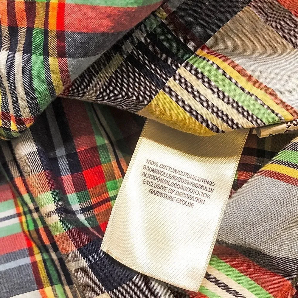 Ralph Lauren Spring Plaid Button-Down Sz 18M